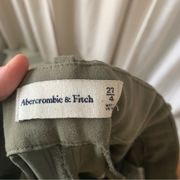 ABERCROMBIE & FITCH GREEN DRESS TROUSER PANTS S27/4 - Picture 2 of 13